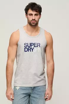 Спортивная футболка свободного кроя с логотипом Superdry, серый
