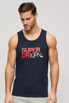 Спортивная футболка свободного кроя с логотипом Superdry, синий