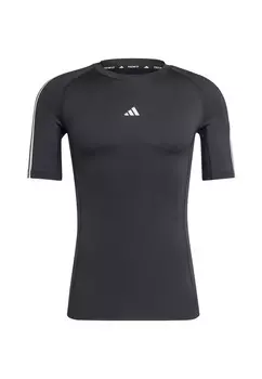 Спортивная футболка TECHFIT COMPRESSION 3-STRIPES adidas, черный