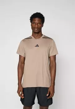 Спортивная футболка TEE Adidas Performance, коричневый