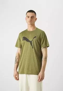 Спортивная футболка Train Cat Tee Puma, цвет olive green heather