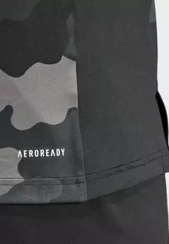 Спортивная футболка Train Essentials Camo Allover adidas Performance, черная