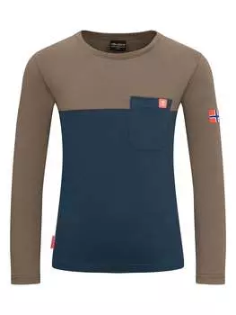 Спортивная футболка Trollkids Bergen, цвет Braun/Dunkelblau