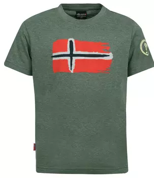 Спортивная футболка Trollkids Oslo, цвет Khakigrn