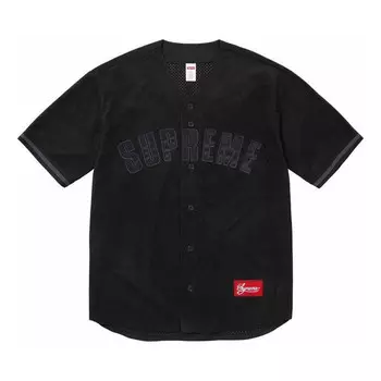 Спортивная футболка ultrasuede mesh baseball jersey 'black' Supreme, черный