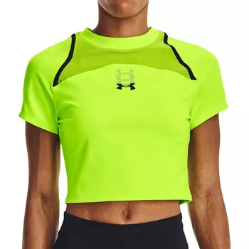 Спортивная футболка Under Armour Run Anywhere Cropped, зеленый