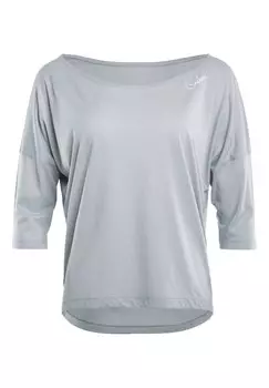 Спортивная футболка Winshape с длинным рукавом из модала и хлопка, серый