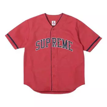 Спортивная футболка x timberland baseball jersey 'red black' Supreme, красный