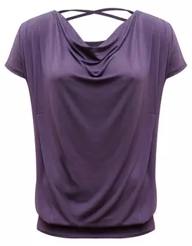 Спортивная футболка YOGISTAR.COM FLOWING, темно фиолетовый