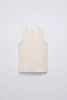 Спортивная футболка ZARA, белый
