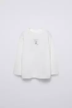 Спортивная футболка ZARA, белый