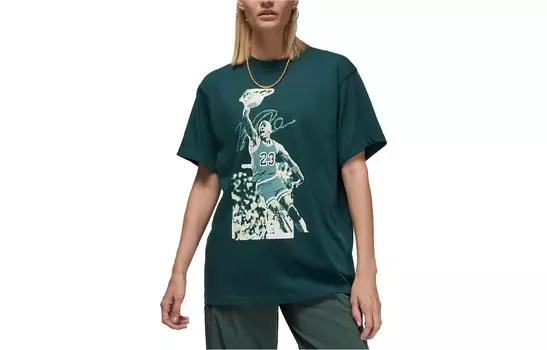 Спортивная футболка женская, цвет Deep Fir Green Jordan