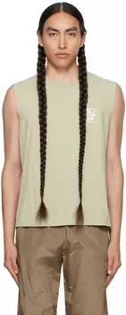 Спортивная и богатая эксклюзивная зеленая майка SSENSE Sporty & Rich