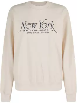 Спортивная и богатая хлопковая толстовка с принтом Sporty & Rich, нейтральный