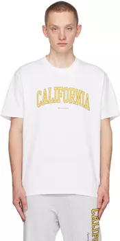 Спортивная и насыщенная белая футболка «Калифорния» Sporty & Rich