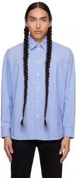 Спортивная и насыщенная синяя рубашка оверсайз SRC Sporty & Rich