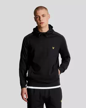 Спортивная карманная худи с логотипом бренда Lyle & Scott, черный