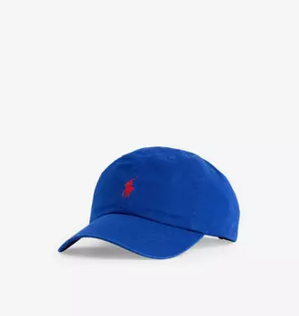 Спортивная кепка из хлопчатобумажной саржи с вышитым логотипом Polo Ralph Lauren, цвет heritage royal