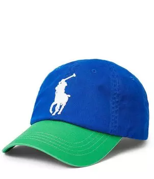 Спортивная кепка из твила с цветными блоками Polo Ralph Lauren Big Pony, синий