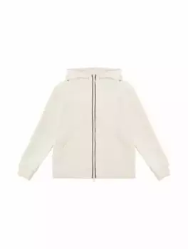 Спортивная кофта с цепью мониль Brunello Cucinelli, белый