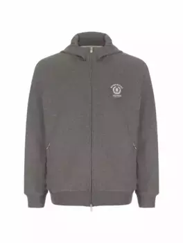 Спортивная кофта с логотипом Brunello Cucinelli, серый