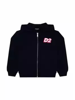 Спортивная кофта с логотипом Dsquared2, тёмно-синий