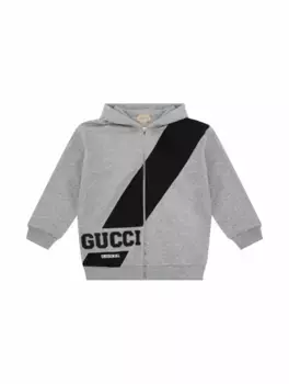 Спортивная кофта с логотипом Gucci, серый