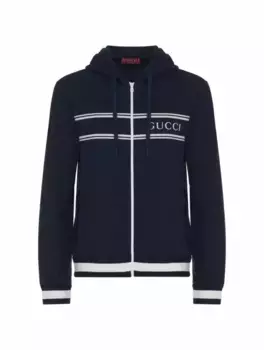 Спортивная кофта с логотипом Gucci, тёмно-синий