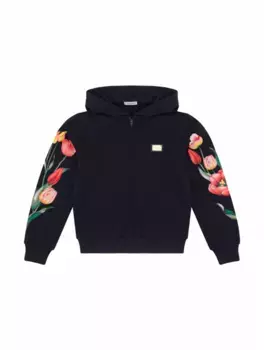 Спортивная кофта с принтом Dolce&Gabbana, тёмно-синий