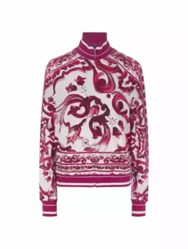 Спортивная кофта с принтом Majolica Dolce&Gabbana, мультиколор
