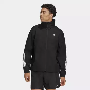 Спортивная куртка adidas для активного отдыха "BSC 3STRIPES RAIN.RDY RAIN JACKET", с капюшоном Adidas Sportswear, черный