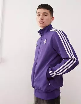 Спортивная куртка Adidas Originals Real Madrid Terrace Icons фиолетового цвета
