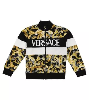 Спортивная куртка baroccoflage из хлопка Versace, желтый