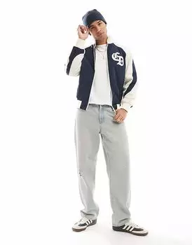 Спортивная куртка Criminal Damage Micro из шерпы и нейлона, темно-синяя, темно-синяя