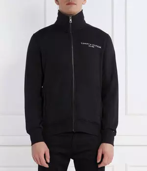 Спортивная куртка детская Tommy Hilfiger с воротником-стойкой, черный