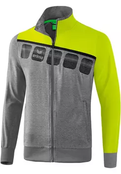 Спортивная куртка erima 5 C Praesentationsjacke, серый меланж/лаймовый/черный