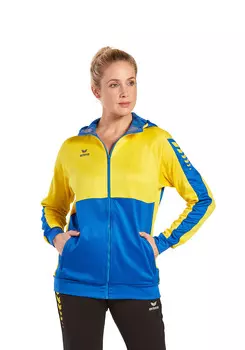 Спортивная куртка erima Six Wings, цвет new royal/gelb
