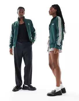 Спортивная куртка Firebird с воротником-стойкой зеленого цвета adidas Originals