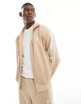 Спортивная куртка Firebird с воротником-трубой бежевого цвета adidas Originals