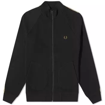 Спортивная куртка Fred Perry с клетчатой лентой, черный