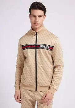 Спортивная куртка Guess ALLOVER LOGO, цвет Beige