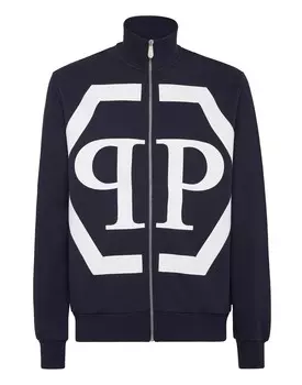Спортивная куртка Hexagon Philipp Plein, цвет Blue Navy/White