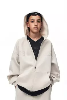 Спортивная куртка-худи из материала Drymove H&M, бежевый