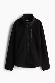 Спортивная куртка из флиса Тедди H&M, черный