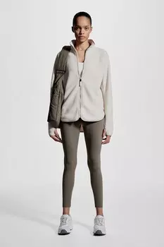 Спортивная куртка из флиса Тедди H&M, бежевый