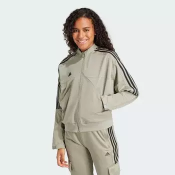Спортивная куртка из смешанных материалов Tiro Adidas, цвет Silver Pebble
