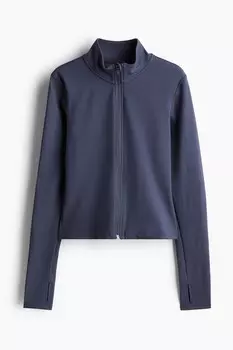 Спортивная куртка из софтмова на молнии. H&M, синий