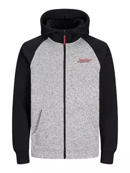 Спортивная куртка Jack & Jones Sweatjacke, цвет Schwarz/Grau