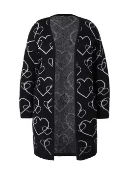 Спортивная куртка MIAMODA Strickjacke, черный