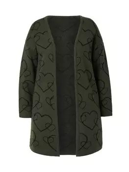 Спортивная куртка MIAMODA Strickjacke, цвет schilfgrn